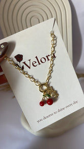 Cherry and Mashrom Necklace